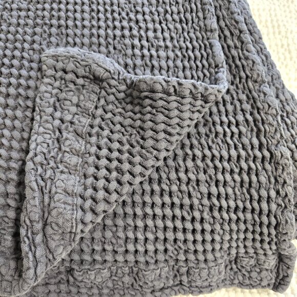 Annie Selke Pine Cone Hill waffle blanket Portugal Dash Albert 100% Cotton Queen - Picture 7 of 8